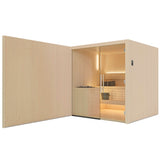 Auroom Libera 48×71 Indoor Sauna Kit | 2-Person Designer Glass-Front Finnish Sauna