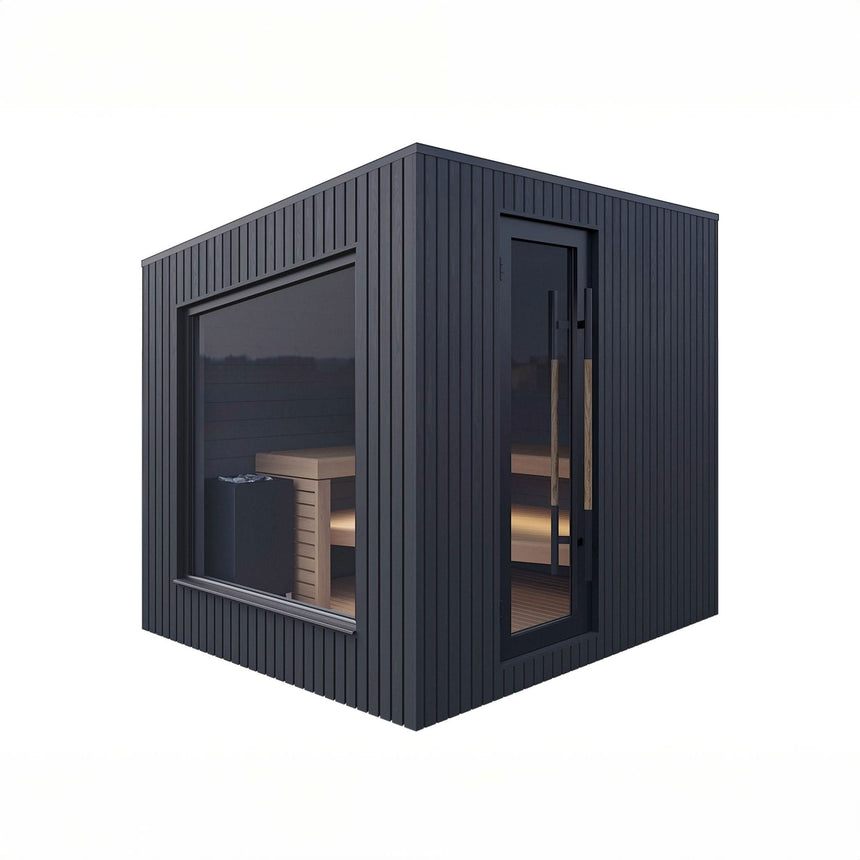 Auroom Terra 102×87 Outdoor Sauna | 5-Person Fully Assembled Cabin