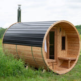 Black Metal Roof for Dundalk LeisureCraft Serenity Barrel Sauna