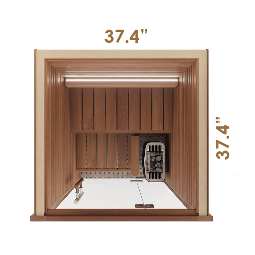 Auroom Cala Mini Indoor Sauna Kit | 1-Person Traditional Finnish Sauna