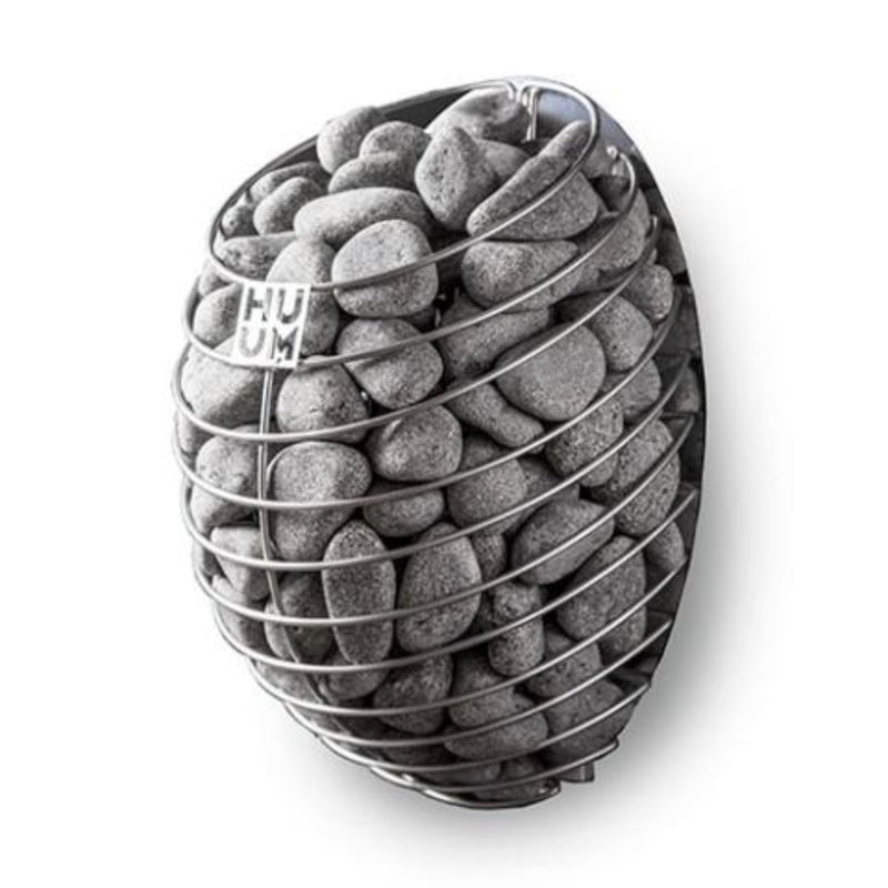 HUUM DROP 9 9kW Electric Sauna Heater with 122 lb Stone Capacity | Brushed Stainless Steel