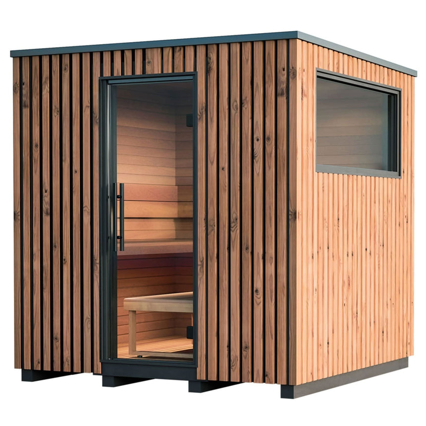 Auroom Garda 90×90 Outdoor Sauna | 6-Person Fully Assembled Cabin