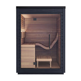 Auroom Aura 69×68 Outdoor Sauna | 2-Person Glass Front Cabin Kit