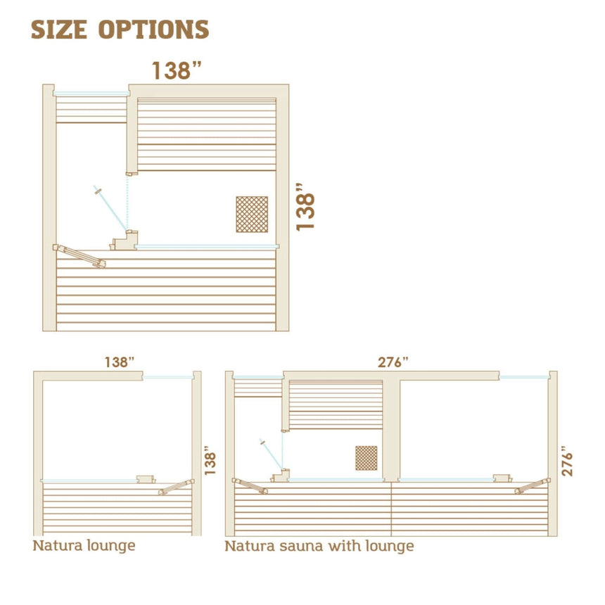 Auroom Natura Outdoor Sauna | 5-Person Cabin with Changing Room
