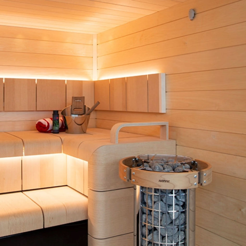 Harvia Cilindro Half Series PC60E 6kW Electric Sauna Heater with External Controls