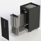 Harvia Virta Combi HL80SA 8kW Electric Sauna Heater with Built-In Steamer | Black
