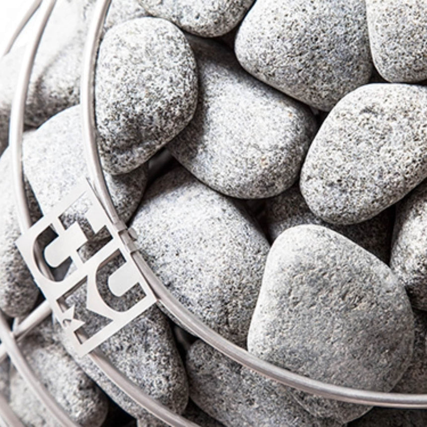 HUUM Sauna Heater Stones | Rounded Olivine Diabase | 5-10cm | 33 lbs