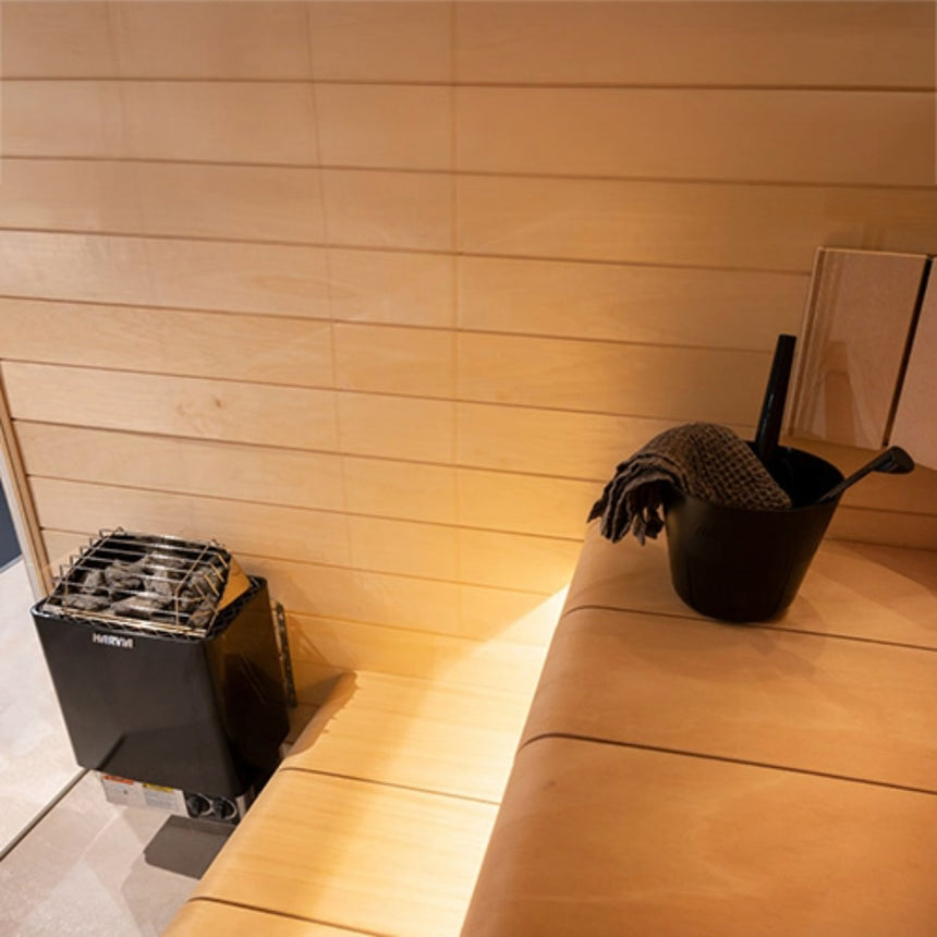 Harvia KIP60B 6kW Electric Sauna Heater with Built-In Controls | Black