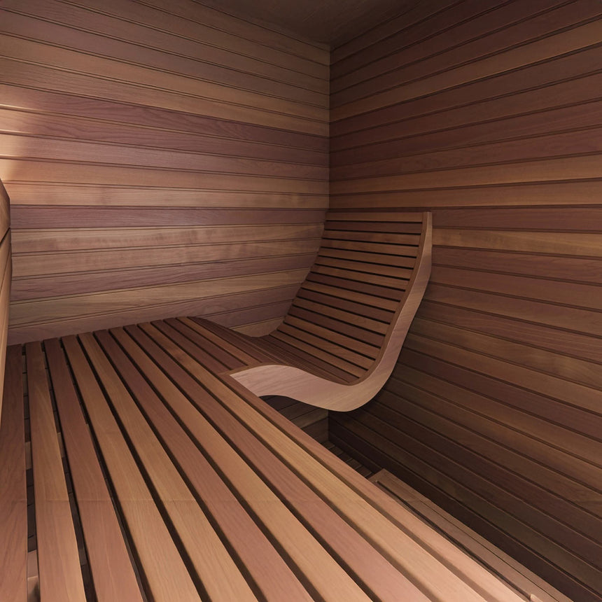 Auroom Aura 69×68 Outdoor Sauna | 2-Person Glass Front Cabin Kit