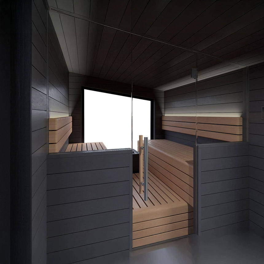 Auroom Terra 151×87 Outdoor Sauna | 6-Person Cabin with Changing Room