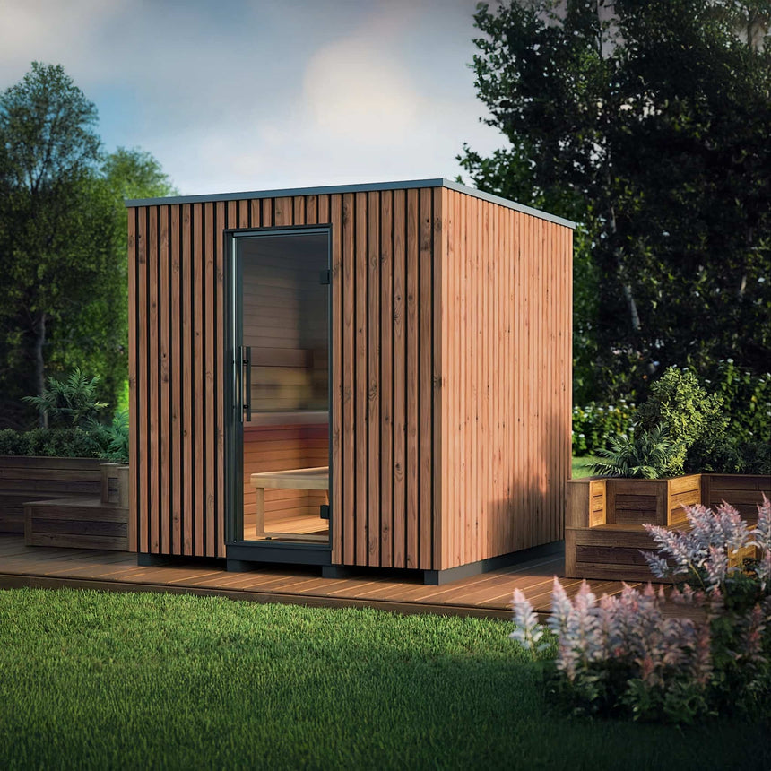 Auroom Garda 90×90 Outdoor Sauna | 6-Person Fully Assembled Cabin