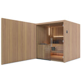 Auroom Libera 48×71 Indoor Sauna Kit | 2-Person Designer Glass-Front Finnish Sauna