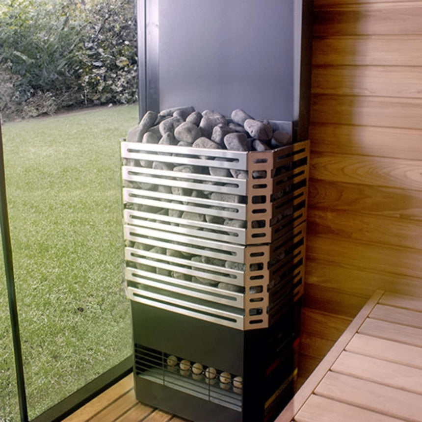 Saunum AIR 5 4.8kW Electric Sauna Heater with Climate Equalizer | Stainless Steel