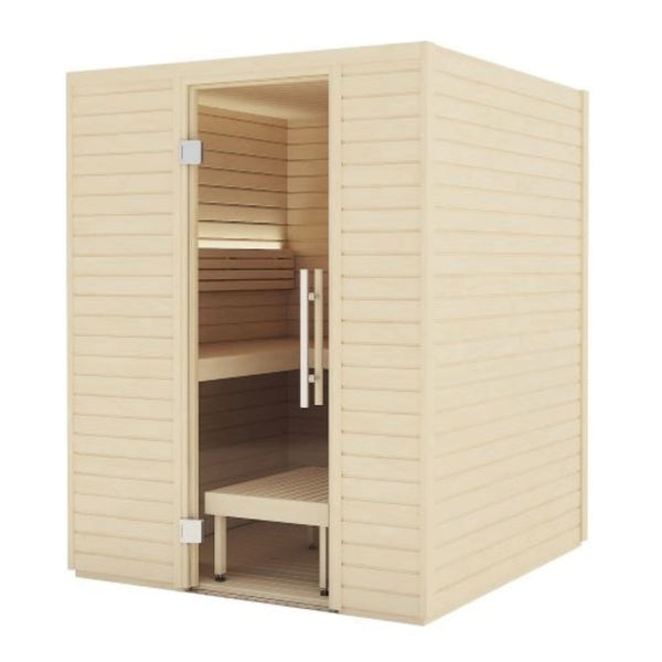 Auroom Baia Indoor Sauna Kit | 2-Person Traditional Finnish Sauna with Ergonomic Bench