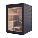 Auroom Aura 69×68 Outdoor Sauna | 2-Person Glass Front Cabin Kit