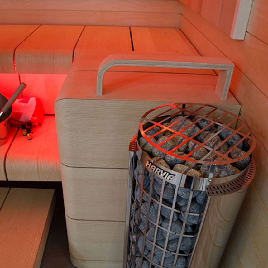 Harvia Cilindro Half Series PC60E 6kW Electric Sauna Heater with External Controls
