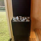 Saunum AIR 5 4.8kW Electric Sauna Heater with Climate Equalizer | Nordic Black