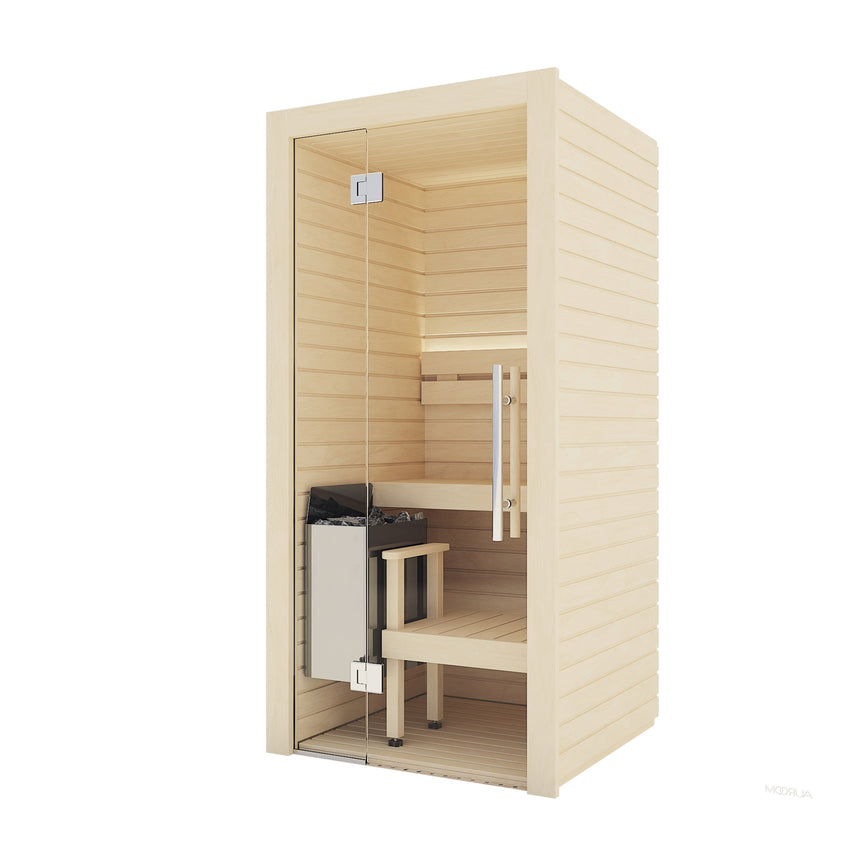 Auroom Cala Mini Indoor Sauna Kit | 1-Person Traditional Finnish Sauna