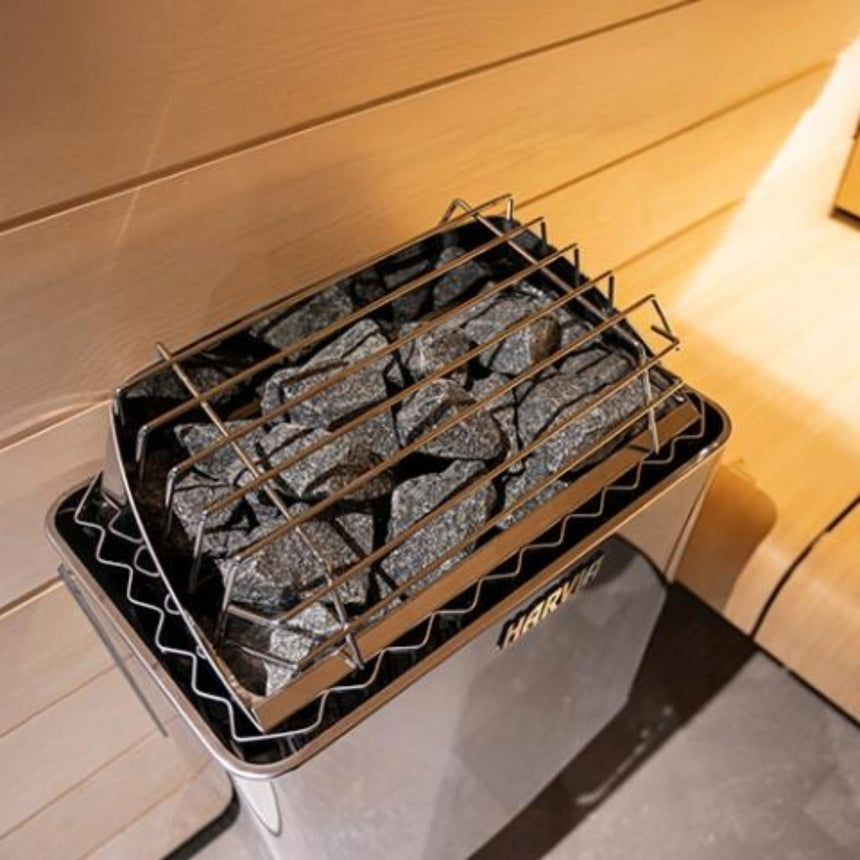 Harvia KIP80W 8kW Electric Sauna Heater with External Controls | Stainless Steel