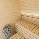 Auroom Cala Glass 59×71 Indoor Sauna Kit | 3-Person Traditional Finnish Sauna