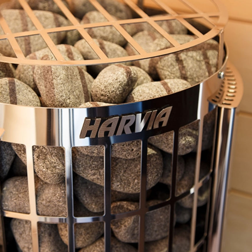 Harvia Cilindro Half Series PC60E 6kW Electric Sauna Heater with External Controls