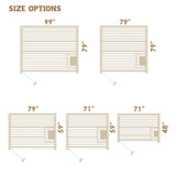 Auroom Libera Wood 59×71 Indoor Sauna Kit | 3-Person Designer Wood-Front Finnish Sauna