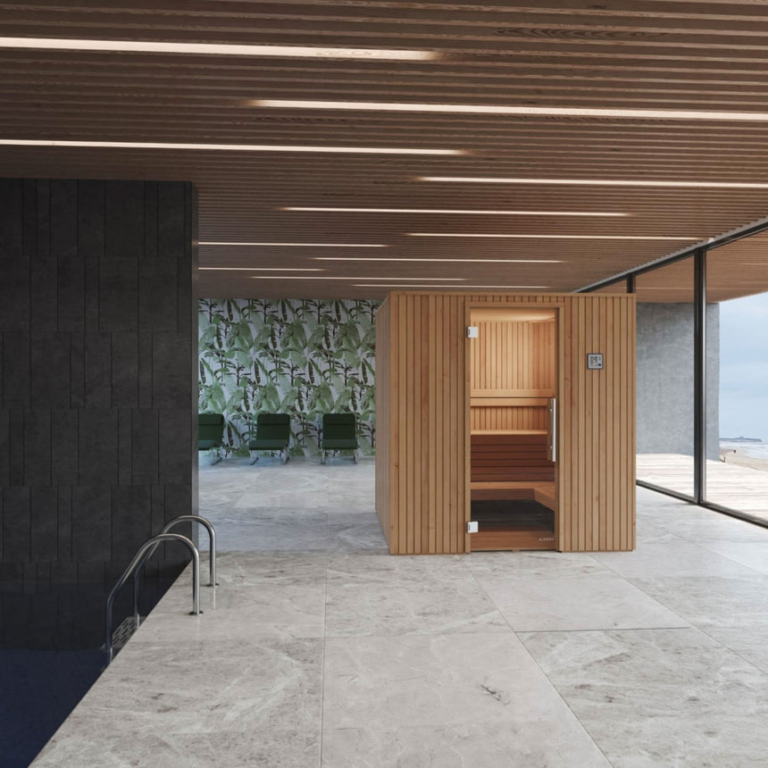 Auroom Familia 79×79 Indoor Sauna Kit | 5-Person Classic Finnish Sauna