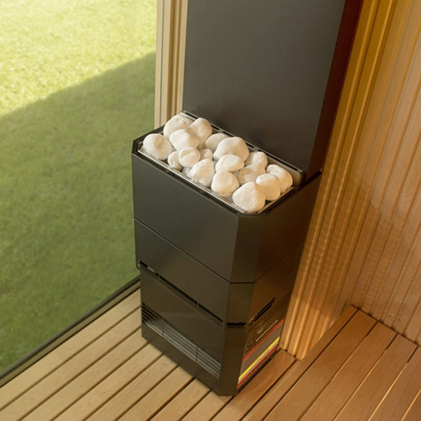 Saunum AIR 5 4.8kW Electric Sauna Heater with Climate Equalizer | Nordic Black