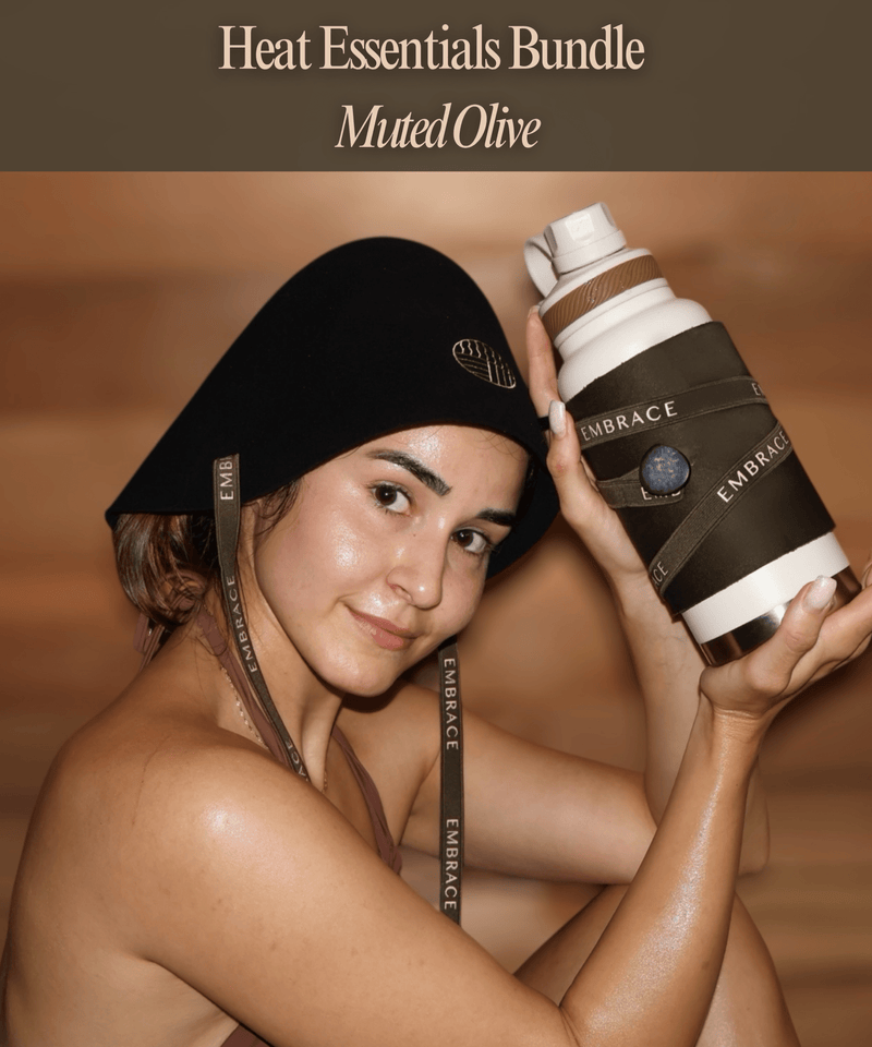 Embrace The Heat Essentials Set — Sauna Hat & Bottle Wrap